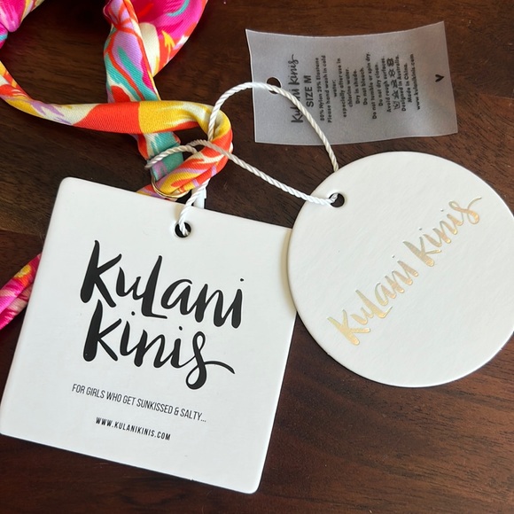 NWT Kulani Kinis Thong Tie Side Bikini Bottom, M - Picture 5 of 7